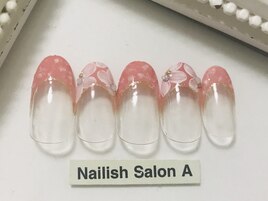 フレンチフラワーネイル