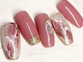 ピンク ラメ ニュアンス