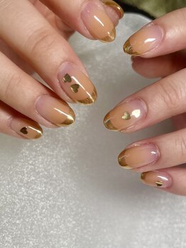 ノンノンプラス 博多(NON-NONプラス)/ミラーフレンチ　ゴールド