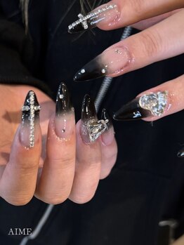 アイム(AIME)の写真/【長さ出しで美爪へ♪持ち込みデザインの再現度高◎】¥7700~/カラー・パーツで思いのままの仕上がりに♪