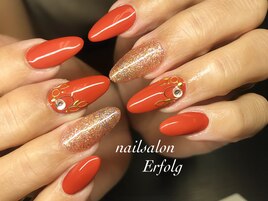 スカルプチュアでロングネイル！