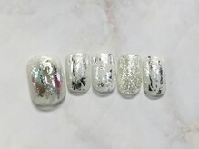 ネイルアンドまつげ リュフェール 五反田(Nail Lufaire)/キラキラホワイトfoot