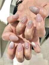 ルクール ヘアー プレジー(Le Coeur HAIR Plaisir)/ベージュピンクマグネットネイル