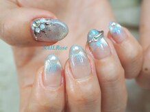 ネイルローズ(NAIL Rose)/冬マグネットグラデーション