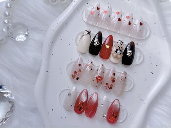 エンジェルガーデン 青山店(Angelgarden)の写真/アートやパーツの種類の多さが魅力☆お好きなデザインを両手に一本ずつ丁寧に施術してくれる信頼サロン…☆