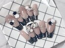大人キラキラ黒フレンチ リサ