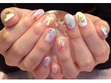 ネイルサロンオーパス(OPUS)/縦グラデ×折り紙ネイル