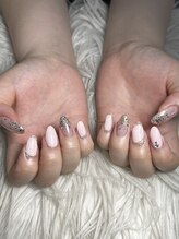 インプレス 鶴見店(Impress)/キラキラ大理石ネイル