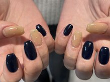 ラボテ(laboT)/ネイビーとベージュ