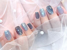 雪のように輝くブルーグラデ