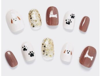 万博ネイル持ち込み手書きアート