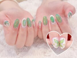 ＃蝶々ネイル