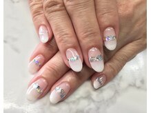 リエル(Riel)/境目キラキラ☆ホワイトグラデ