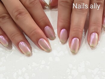 ネイルズアリー 立川店(Nails ally)/ドリームパウダー×フレンチ