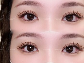 エイシェル 渋谷店(ACIEL)の写真/目の形やまつ毛の状態に合わせて、理想の目元に♪高技術×丁寧な施術で、モチの良さも抜群◎