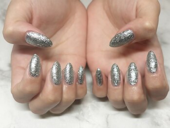エスディーネイルズ(sd nails)/ギラギラシルバーのワンカラー