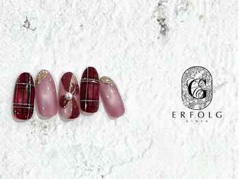 エアフォルクギンザ 横浜店(ERFOLG GINZA)/リボン×チェックネイル！