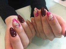 カイノ 福岡志免本店(KAINO)/ガーリーチェックネイル