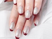 プリメ 高円寺(Purrime)/カラーフレンチ＋ラメベース