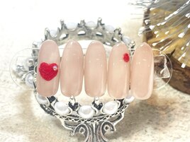 ハートベルベットネイル♪