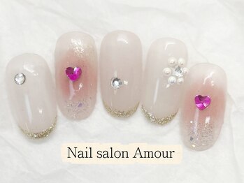 アムールユシマテン 上野湯島店(Amour)/キラキラ春夏のネイル¥7980