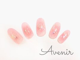 キラキラフレークネイル