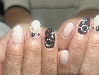ジョアネイル(JOA Nail)/ハロウィンデザイン/マット/黒