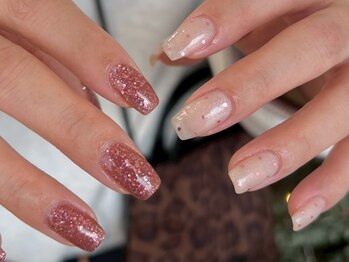 フラッシュラメ ピンク ドット