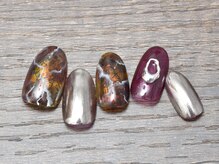 ワイスリーネイルズ(y3nails)/定額S 大理石 タイダイ