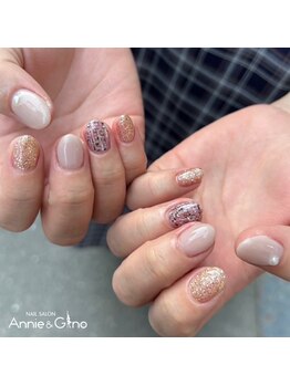 ネイルサロン アニーアンドジーノ シド(NAIL SALON Annie&Gino shido)/ツイードネイル♪♪