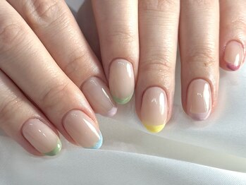 ユーネイル(U.nail)/パステルカラーフレンチ