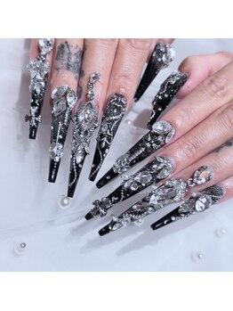 ネイルサロン ウィズ(Nail Salon Wiz)の写真/【スカルプコースアート10本¥12320(※パーツは別途料金)】ネイルUP表紙を担当するなどの実績♪