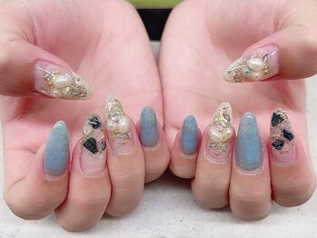 ネイルサロン ドゥ(Nail Salon Doux)/(菅家)キラキラシェルネイル