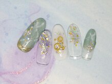 ネイルライフ(NailLife)/8月マグネットニュアンス
