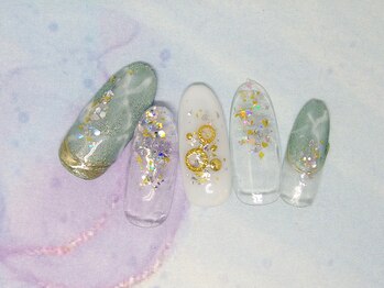 ネイルライフ(NailLife)/8月マグネットニュアンス