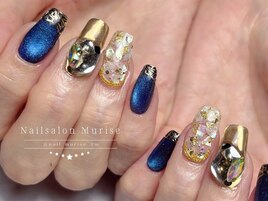 【ネイビー×ゴールド】