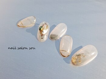 ネイルサロン ソウ 心斎橋店(Nail Salon Sou)/お洒落♪メタリックゴールド