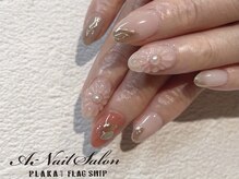 エーネイルサロン プラーカ本店(A-Nail Salon)/秋色×ぷっくりflower
