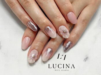 ネイルスタジオ ルキナ(LUCINA)/c-245 ぷっくりフラワーネイル
