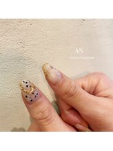 ネイルズカフェアン 姫路駅前店(nails cafe an)/〇dalmatian　nail￥8250(tax in