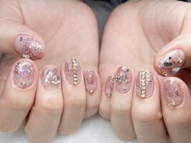 ラメグラデ×キラキラ