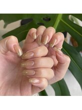 ミントリーフ バイ リート(Mint leaf by Reat)/ブラウンラメグラデーション