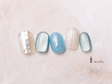 アイネイルズ 横浜EAST店(I-nails)/キラキラバブルサマーネイル
