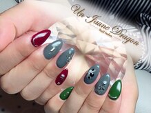 アン ジョーヌドラゴ/秋カラー☆アシメネイル