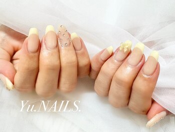 クリームイエロードットフレンチ