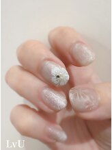 上品フラワーアート 熊本ネイル