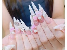 アン(AN)/チップ長さ出し+3Dフラワー