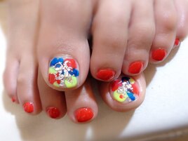 ペイント風★フットネイル♪