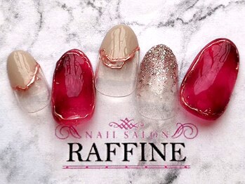 ネイルサロンアンドスクール ラフィーネ 池袋店/ニュアンス赤べっ甲◆￥7990