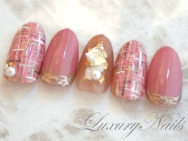 大人かわいい＊ツイードNail